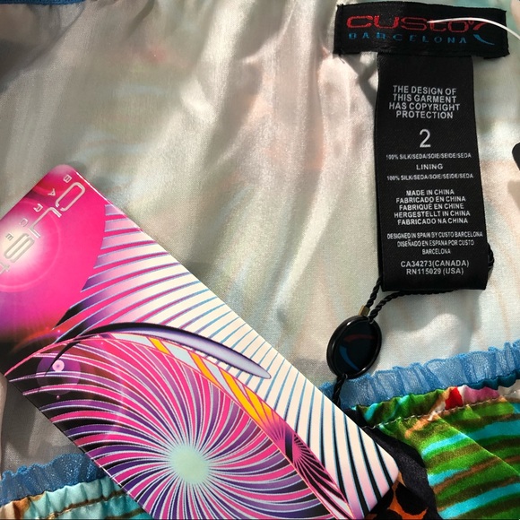 Custo Barcelona Silk Floral Pull-on A-line Skirt - Picture 6 of 7